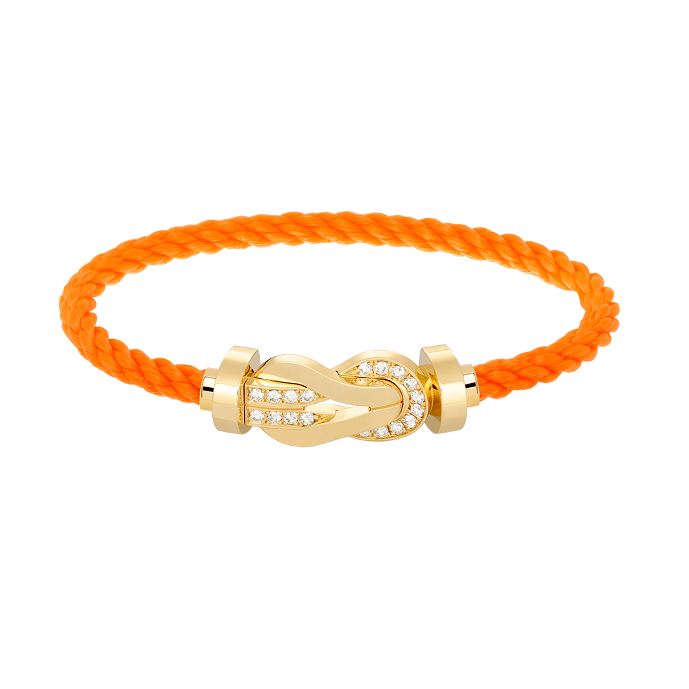 [Dawnora Jewelry]CHANCE LARGE 8 FIGURE BUCKLE HALF DIAMOND BRACELET GOLD