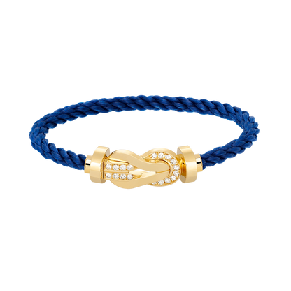 [Dawnora Jewelry]CHANCE LARGE 8 FIGURE BUCKLE HALF DIAMOND BRACELET GOLD