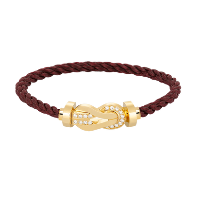 [Dawnora Jewelry]CHANCE LARGE 8 FIGURE BUCKLE HALF DIAMOND BRACELET GOLD
