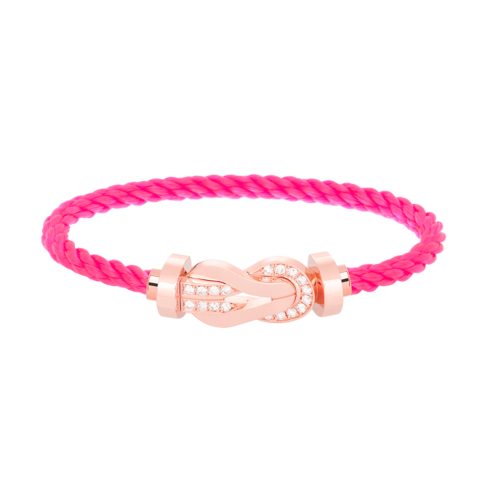 [Dawnora Jewelry]CHANCE LARGE 8 FIGURE BUCKLE HALF DIAMOND BRACELET ROSE GOLD