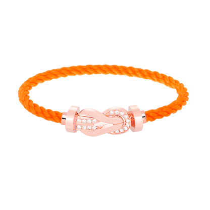 [Dawnora Jewelry]CHANCE LARGE 8 FIGURE BUCKLE HALF DIAMOND BRACELET ROSE GOLD