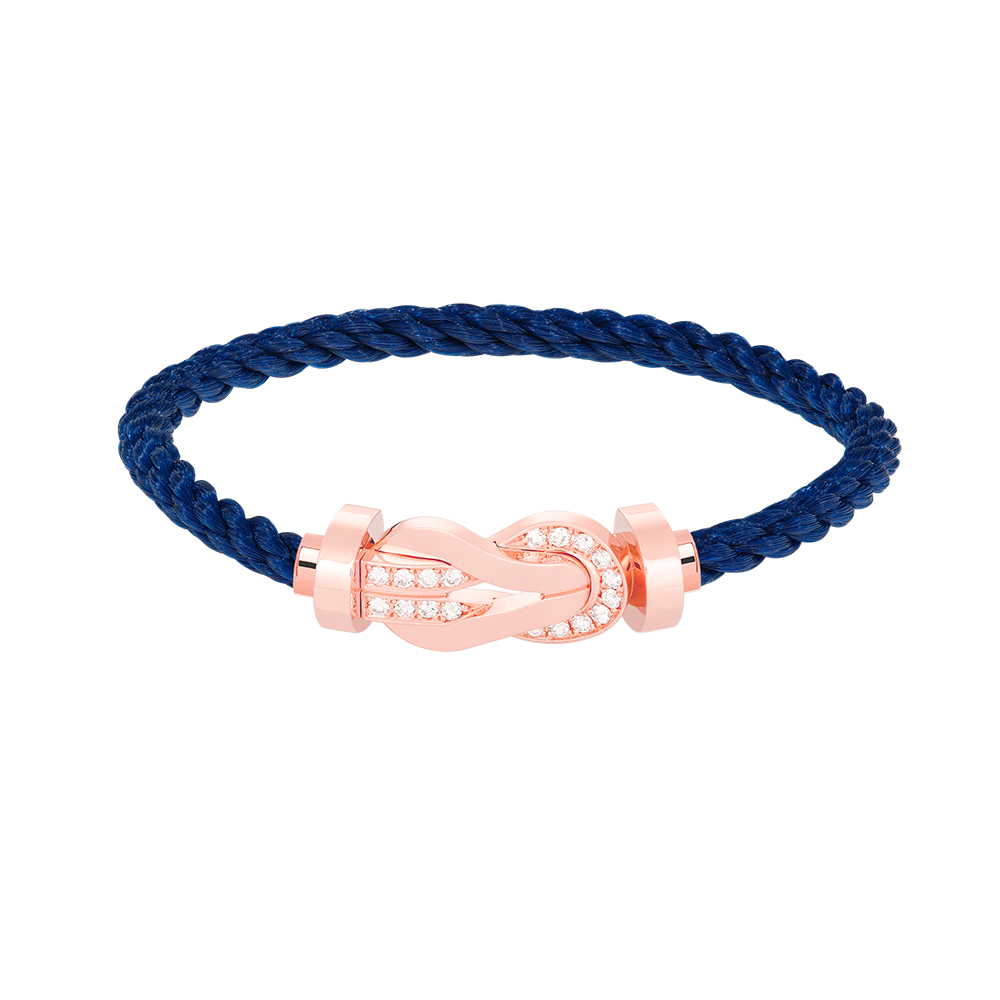 [Dawnora Jewelry]CHANCE LARGE 8 FIGURE BUCKLE HALF DIAMOND BRACELET ROSE GOLD