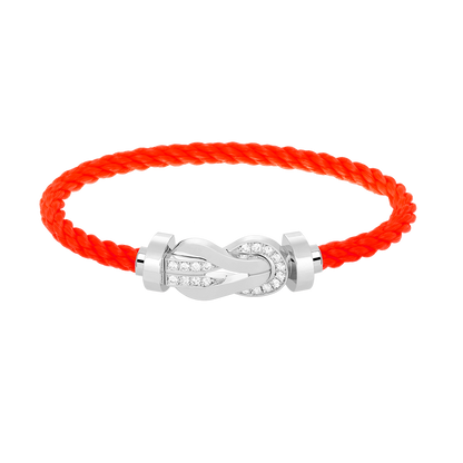 [Dawnora Jewelry]CHANCE LARGE 8 FIGURE BUCKLE HALF DIAMOND BRACELET SILVER