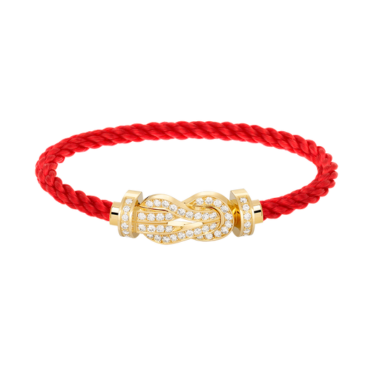 [Dawnora Jewelry]CHANCE LARGE 8 FIGURE BUCKLE FULLDIAMOND BRACELET GOLD