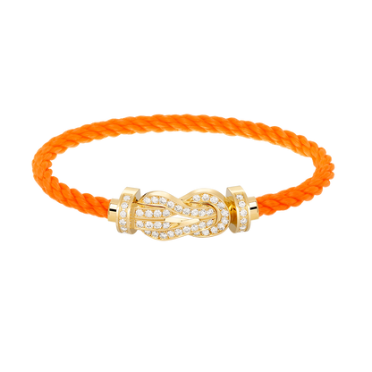 [Dawnora Jewelry]CHANCE LARGE 8 FIGURE BUCKLE FULLDIAMOND BRACELET GOLD