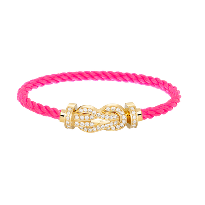 [Dawnora Jewelry]CHANCE LARGE 8 FIGURE BUCKLE FULLDIAMOND BRACELET GOLD