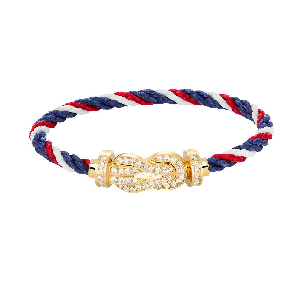 [Dawnora Jewelry]CHANCE LARGE 8 FIGURE BUCKLE FULLDIAMOND BRACELET GOLD