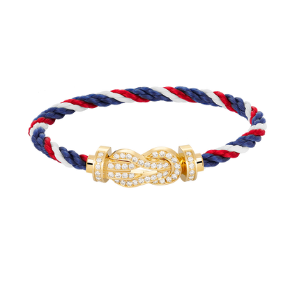 [Dawnora Jewelry]CHANCE LARGE 8 FIGURE BUCKLE FULLDIAMOND BRACELET GOLD