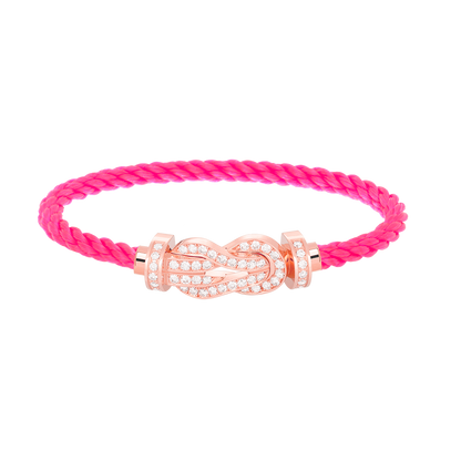[Dawnora Jewelry]CHANCE LARGE 8 FIGURE BUCKLE FULL DIAMOND BRACELET ROSE GOLD