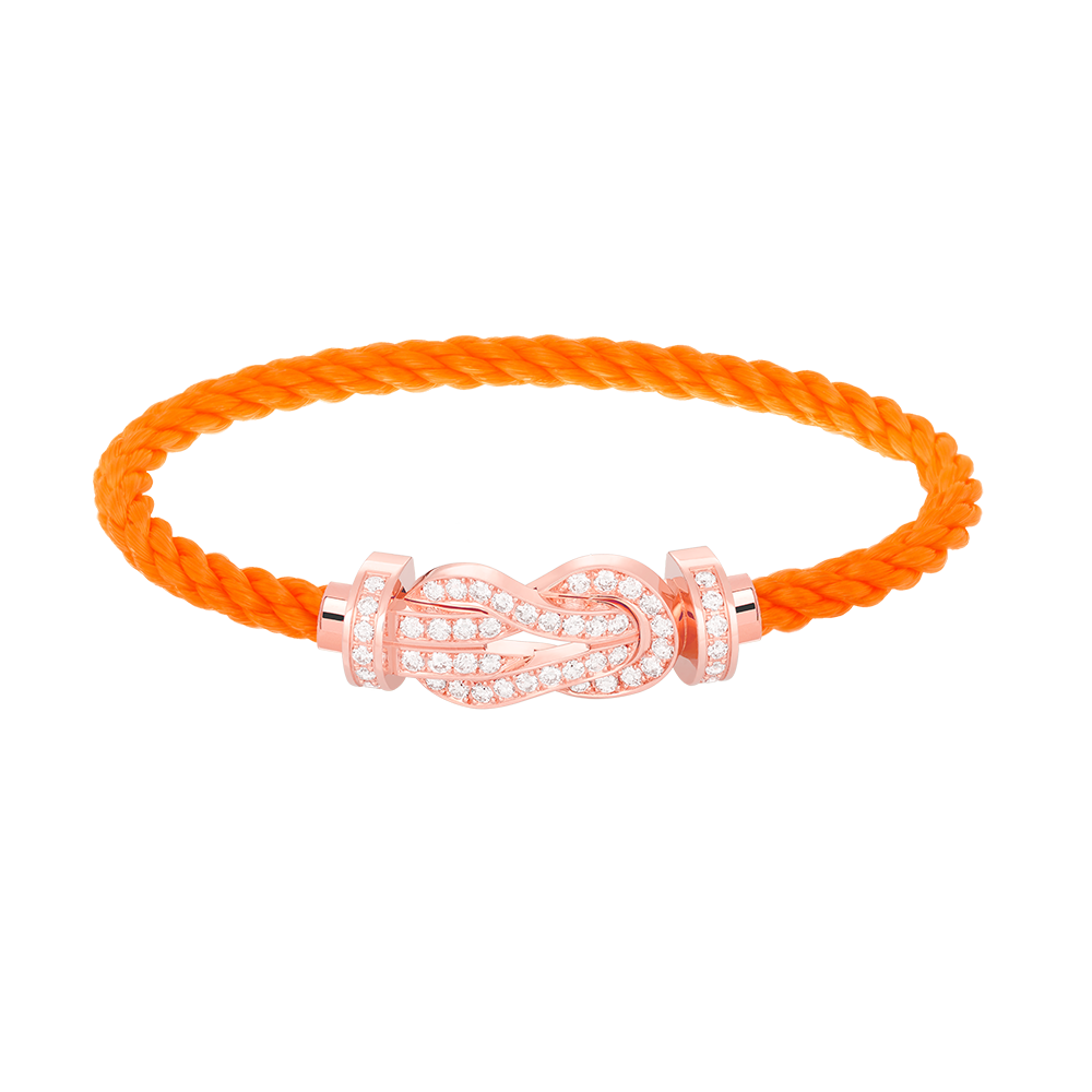 [Dawnora Jewelry]CHANCE LARGE 8 FIGURE BUCKLE FULL DIAMOND BRACELET ROSE GOLD