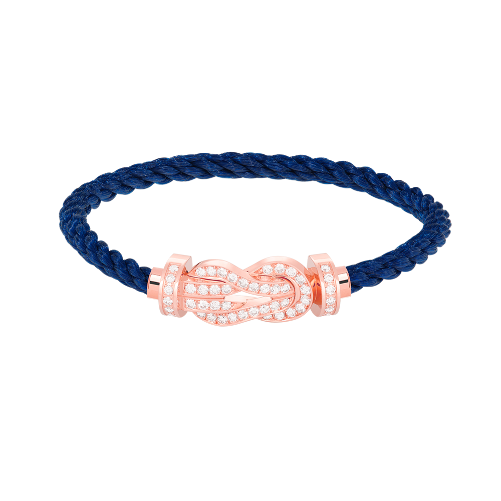 [Dawnora Jewelry]CHANCE LARGE 8 FIGURE BUCKLE FULL DIAMOND BRACELET ROSE GOLD