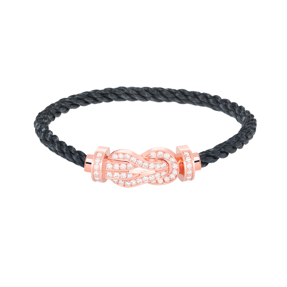 [Dawnora Jewelry]CHANCE LARGE 8 FIGURE BUCKLE FULL DIAMOND BRACELET ROSE GOLD