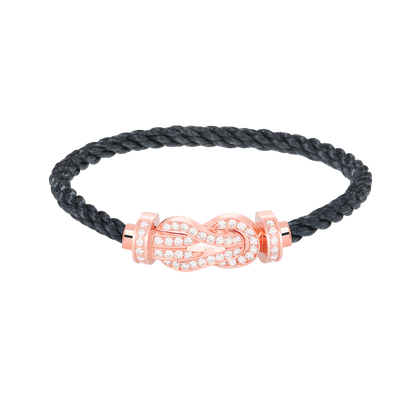[Dawnora Jewelry]CHANCE LARGE 8 FIGURE BUCKLE FULL DIAMOND BRACELET ROSE GOLD