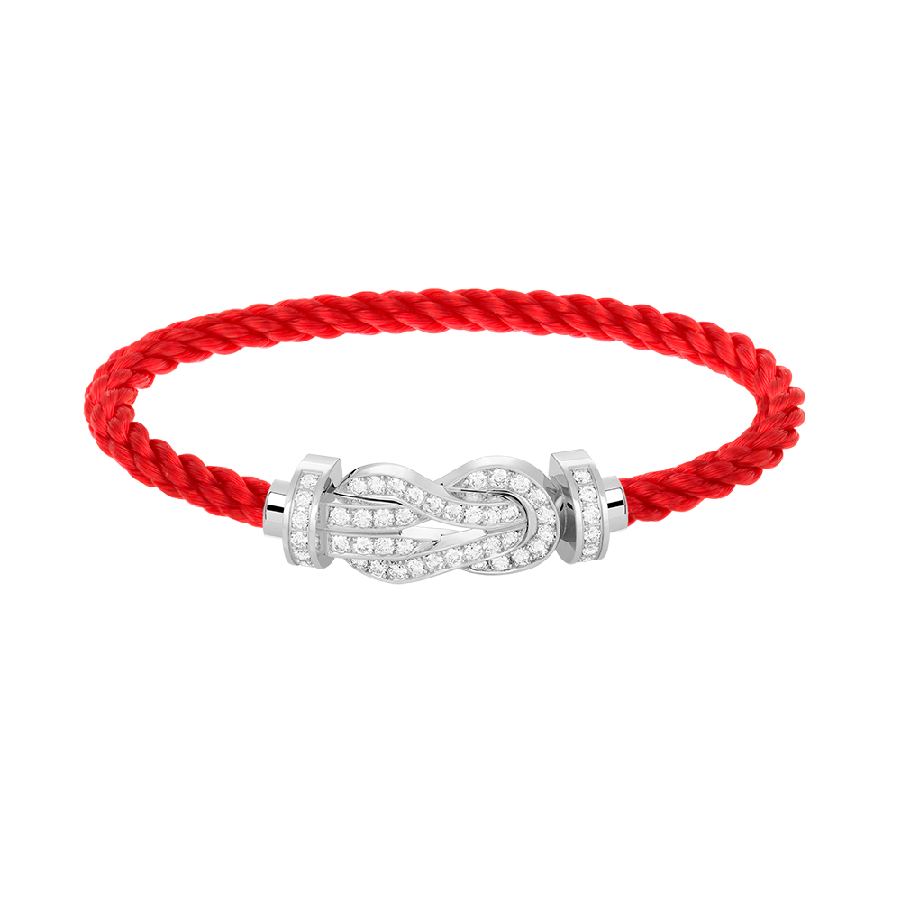 [Dawnora Jewelry]CHANCE LARGE 8 FIGURE BUCKLE FULL DIAMOND BRACELET SILVER