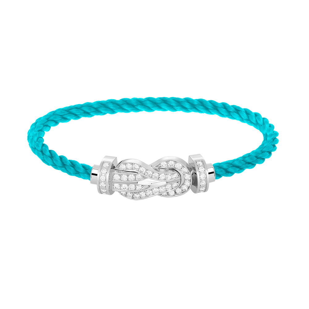 [Dawnora Jewelry]CHANCE LARGE 8 FIGURE BUCKLE FULL DIAMOND BRACELET SILVER