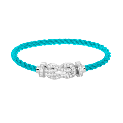 [Dawnora Jewelry]CHANCE LARGE 8 FIGURE BUCKLE FULL DIAMOND BRACELET SILVER