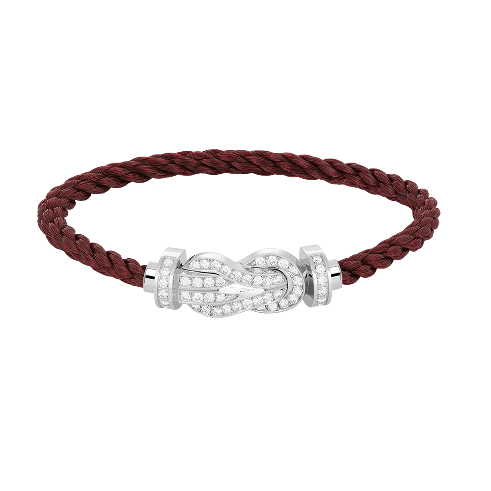 [Dawnora Jewelry]CHANCE LARGE 8 FIGURE BUCKLE FULL DIAMOND BRACELET SILVER