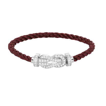 [Dawnora Jewelry]CHANCE LARGE 8 FIGURE BUCKLE FULL DIAMOND BRACELET SILVER