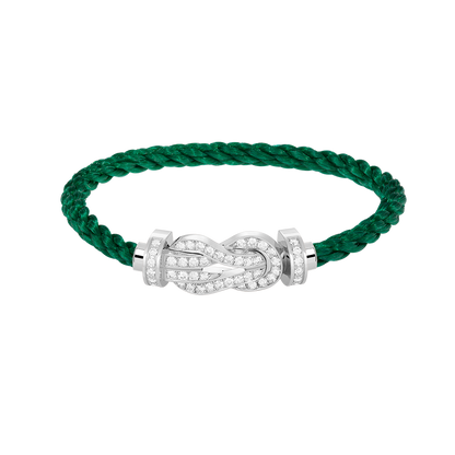 [Dawnora Jewelry]CHANCE LARGE 8 FIGURE BUCKLE FULL DIAMOND BRACELET SILVER
