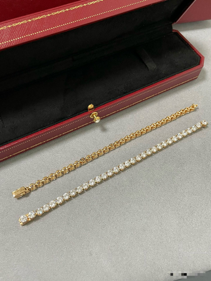 [Dawnora Jewelry]TENNIS BRACELET WITH FULL DIAMOND SETTING