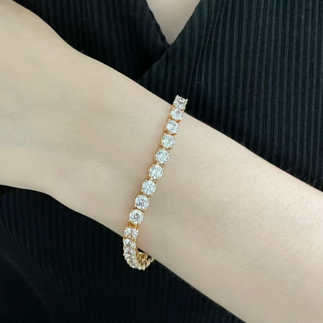 [Dawnora Jewelry]TENNIS BRACELET WITH FULL DIAMOND SETTING