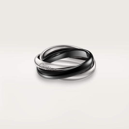 [Dawnora Jewelry]TRINITY 3.2MM RING BLACK CERAMIC