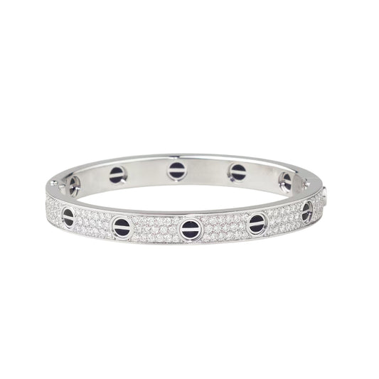 [Dawnora Jewelry]LOVE BRACELET 6.1MM DIAMOND-PAVED CERAMIC