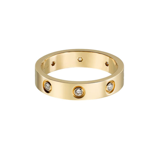[Dawnora Jewelry]LOVE 4MM 8 DIAMOND RING