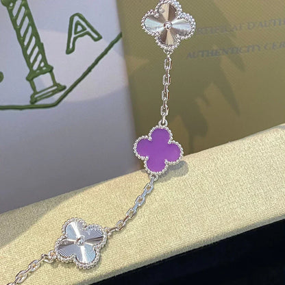 [Dawnora Jewelry] CLOVER 5 MOTIF VIOLET BRACELET COLLECTION
