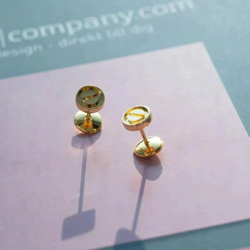 [Dawnora Jewelry]LOVE EARRINGS GOLD 10MM
