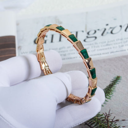 [Dawnora Jewelry]SERPENTI BRACELET PINK GOLD MALACHITE