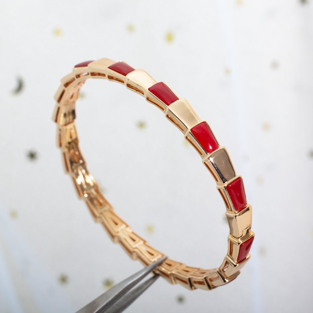 [Dawnora Jewelry]SERPENTI BRACELET PINK GOLD RUBELLITE