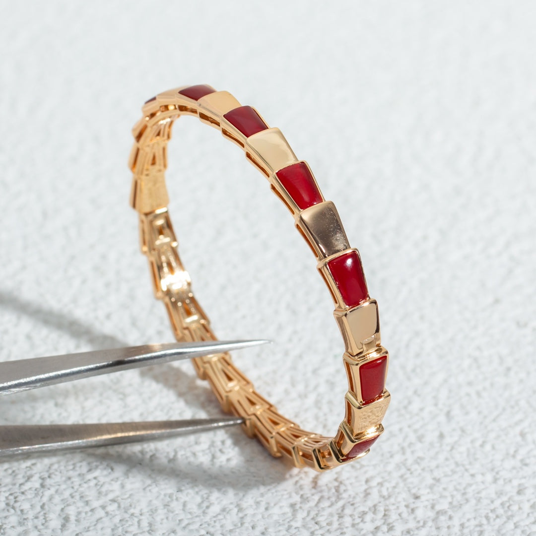 [Dawnora Jewelry]SERPENTI BRACELET PINK GOLD RUBELLITE
