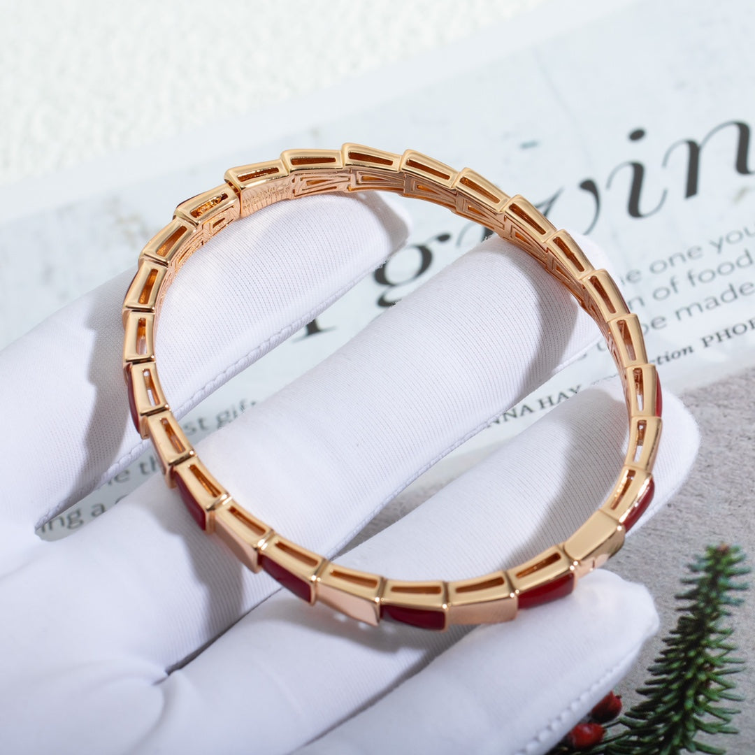 [Dawnora Jewelry]SERPENTI BRACELET PINK GOLD RUBELLITE