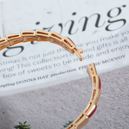 [Dawnora Jewelry]SERPENTI BRACELET PINK GOLD RUBELLITE