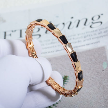 [Dawnora Jewelry]SERPENTI BRACELET PINK GOLD ONYX