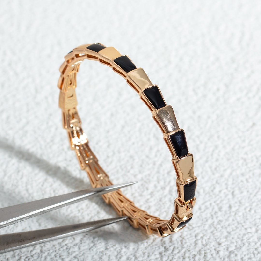 [Dawnora Jewelry]SERPENTI BRACELET PINK GOLD ONYX