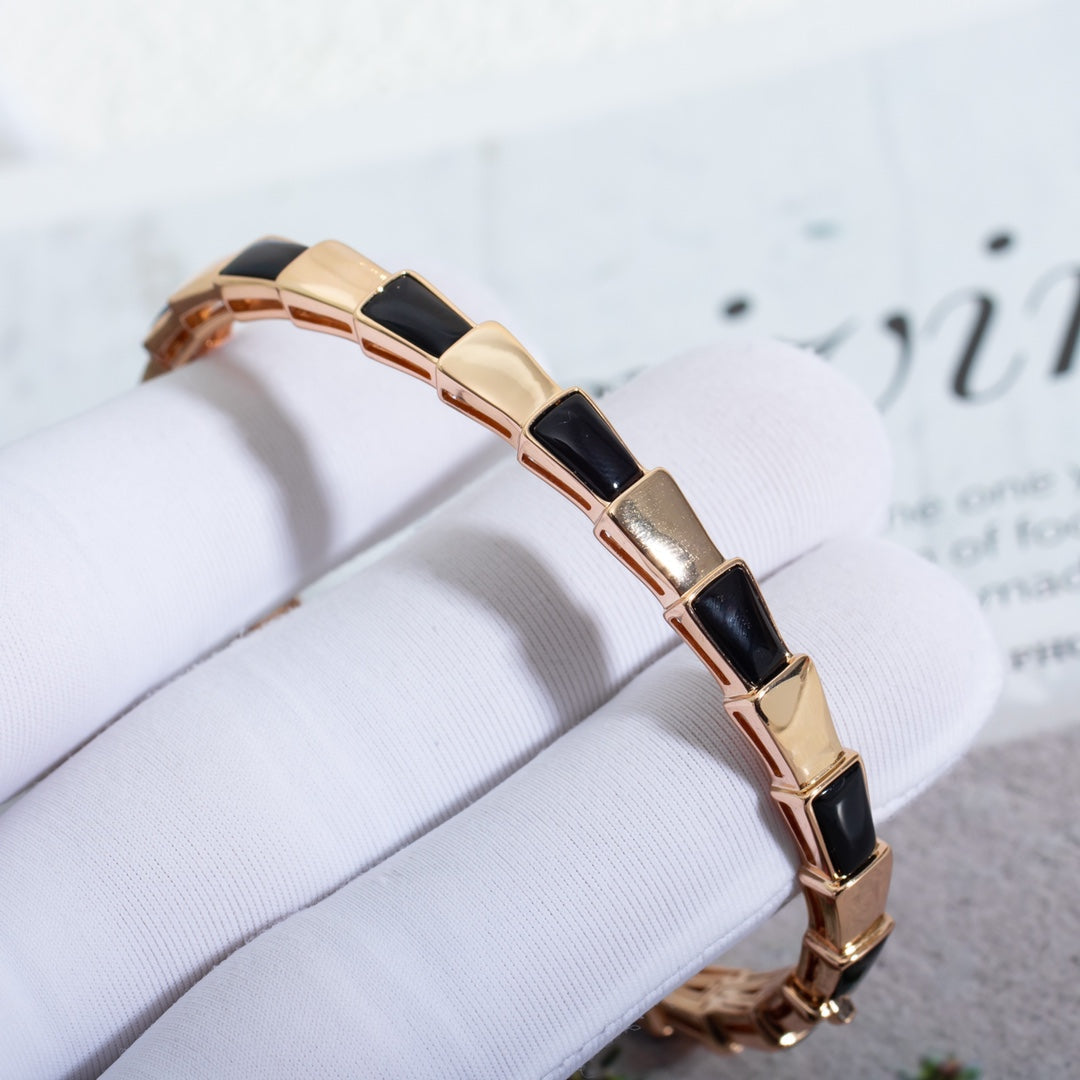 [Dawnora Jewelry]SERPENTI BRACELET PINK GOLD ONYX