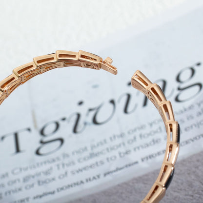 [Dawnora Jewelry]SERPENTI BRACELET PINK GOLD ONYX