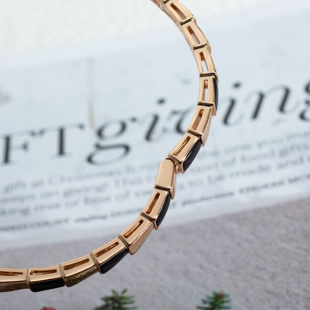 [Dawnora Jewelry]SERPENTI BRACELET PINK GOLD ONYX