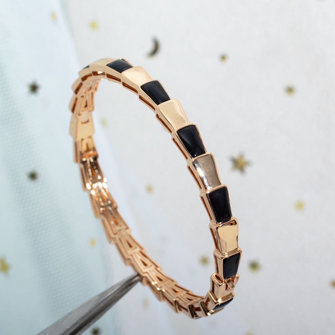 [Dawnora Jewelry]SERPENTI BRACELET PINK GOLD ONYX