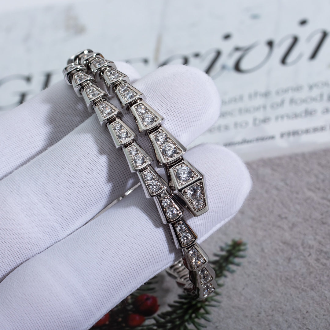 [Dawnora Jewelry]SERPENTI BRACELET 6MM SILVER DIAMOND