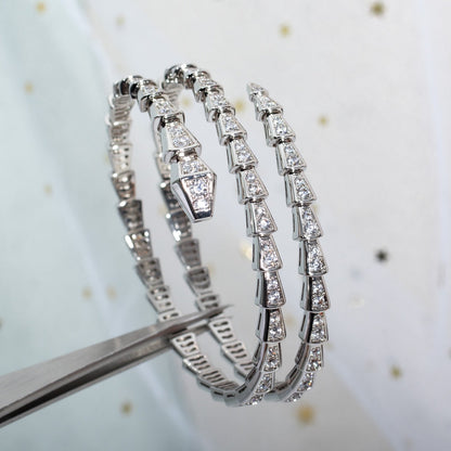 [Dawnora Jewelry]SERPENTI BRACELET SILVER DIAMOND DOUBLE ROW