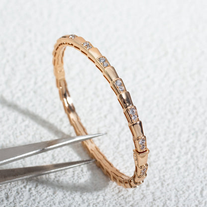 [Dawnora Jewelry]SERPENTI SMALL BRACELET PINK GOLD DIAMOND