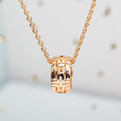 [Dawnora Jewelry]PARENTESI NECKLACE PINK GOLD