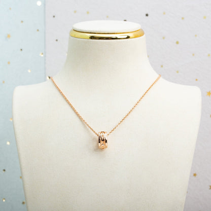 [Dawnora Jewelry]PARENTESI NECKLACE PINK GOLD