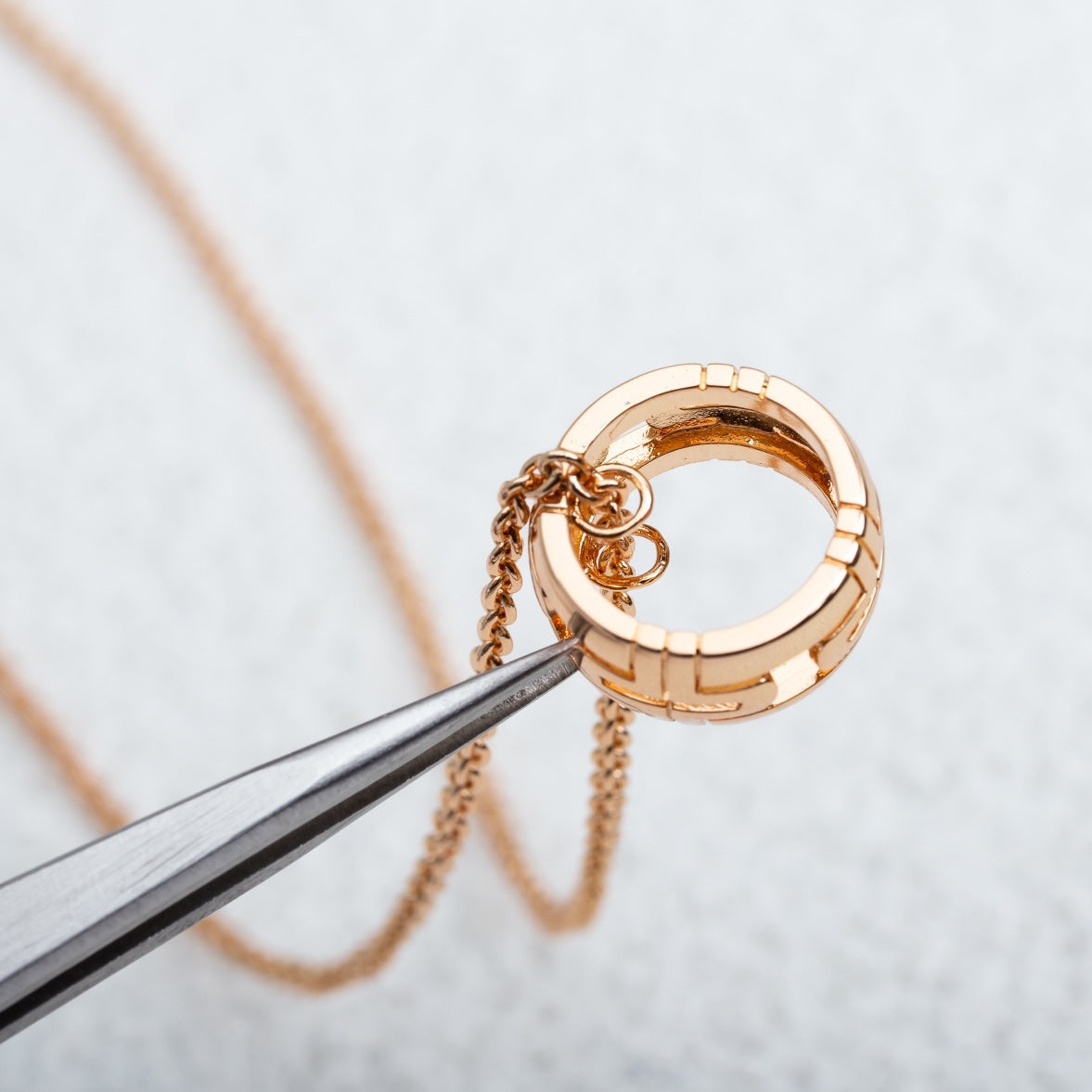 [Dawnora Jewelry]PARENTESI NECKLACE PINK GOLD