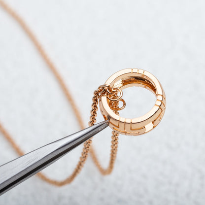 [Dawnora Jewelry]PARENTESI NECKLACE PINK GOLD