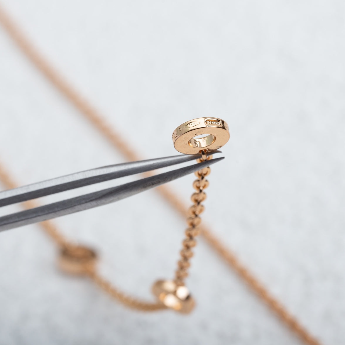 [Dawnora Jewelry]PARENTESI NECKLACE PINK GOLD