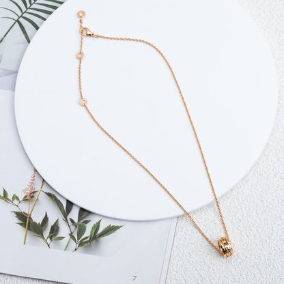[Dawnora Jewelry]PARENTESI NECKLACE PINK GOLD